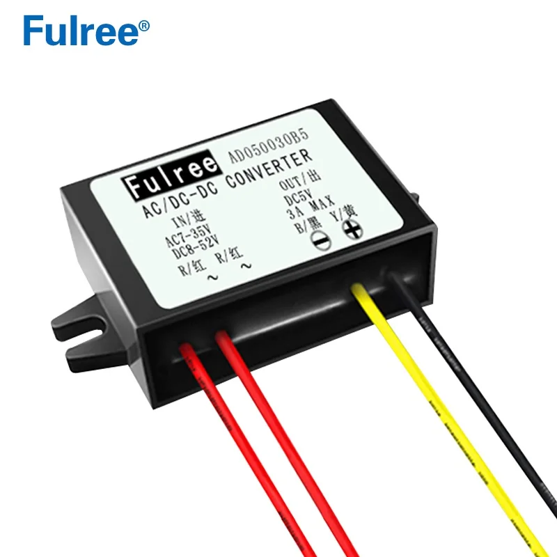 24VAC to 5VDC 3A 12VAC 24VAC для 5VDC понижающий преобразователь 24V AC 7-35V DC 8-52V преобразовать 5V 1A 2A 3A DC понижающий автомобиля контрольное наблюдение Питание - Цвет: 24VAC to 5VDC 3A