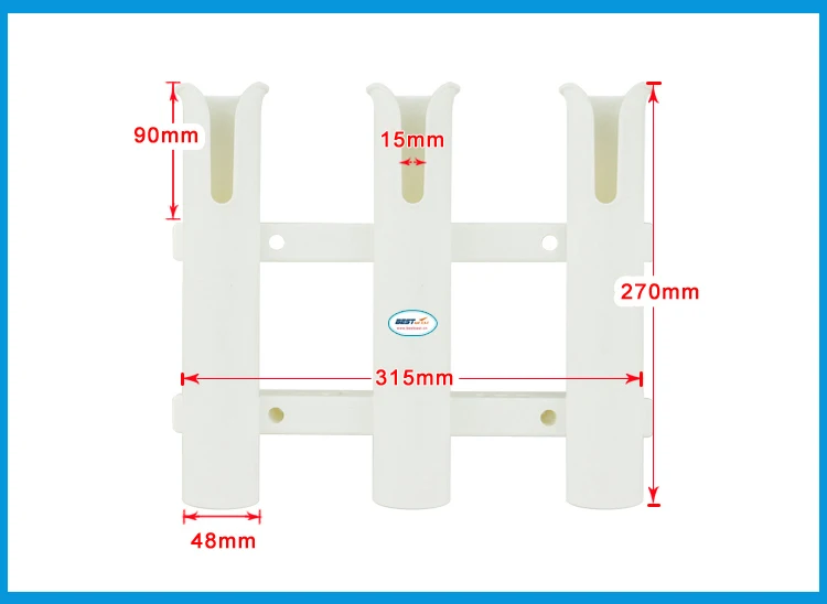 Лучший матель, 3 трубки, звено, белая пластиковая удочка, держатель для удочки, стойка для удочки, розетка для лодки, Морской рыболовный ящик, каяк, лодка, яхта