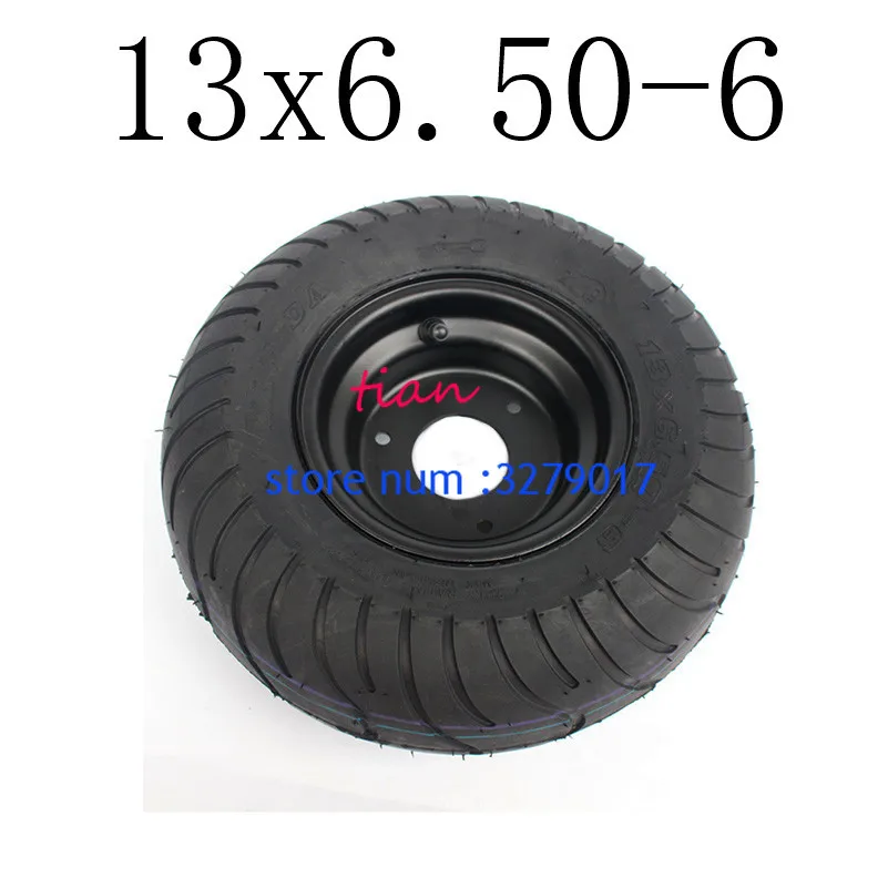 Горячая хорошего качества картинг детская коляска ATV UTV 13X6. 50-6 дюймов колеса 13*6,50-6 шины бескамерные шины с ступицей