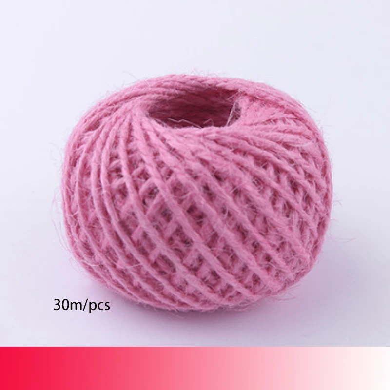 Конопляный шнур DIY искусство цвет телефона украшения больше функции больше цвет CC магазин моделей - Цвет: pink 30m