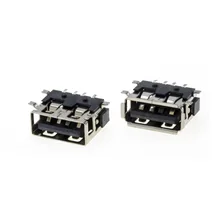 

10 Pcs/Lot Female Flat Edge Type A USB 2.0 smt 4 Pin Socket Jack Connector Plug Socket with Cover Seat Welding Wire Adapeter