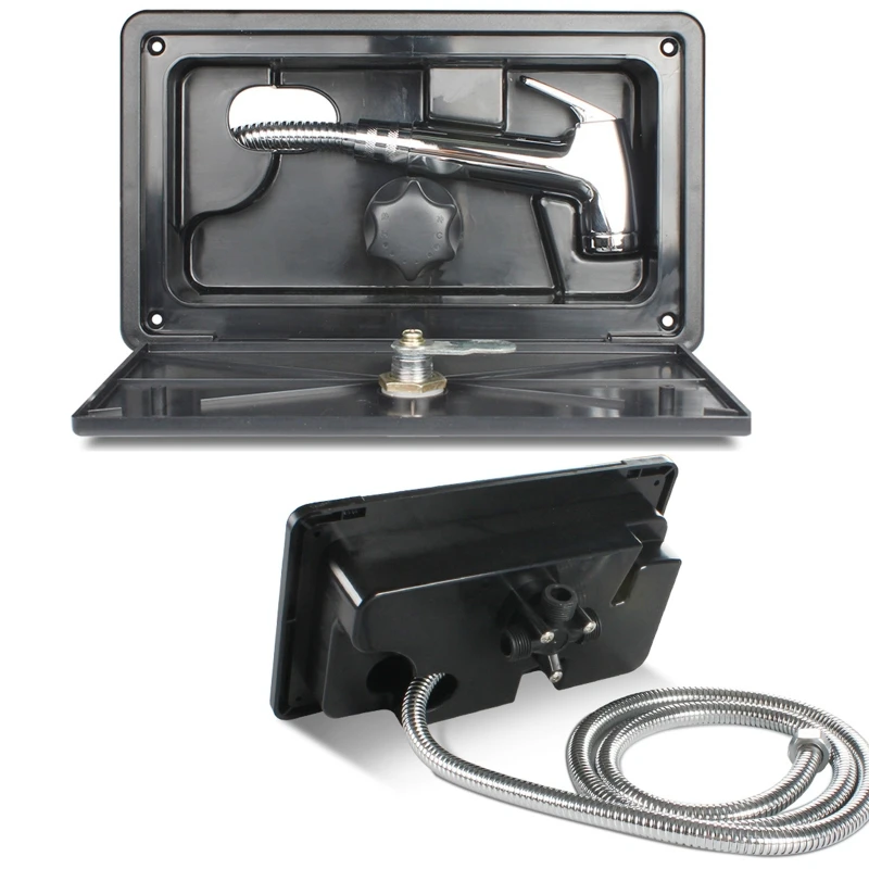 RV Shower Box with Lock-Include Shower Faucet Shower Hose Shower Wand for Boat