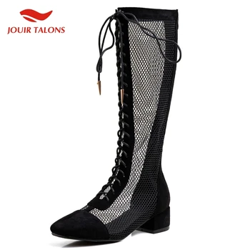 

Brand New Fashion Chunky Heels Women Shoes Summer Gladiator Knee High Woman Boots