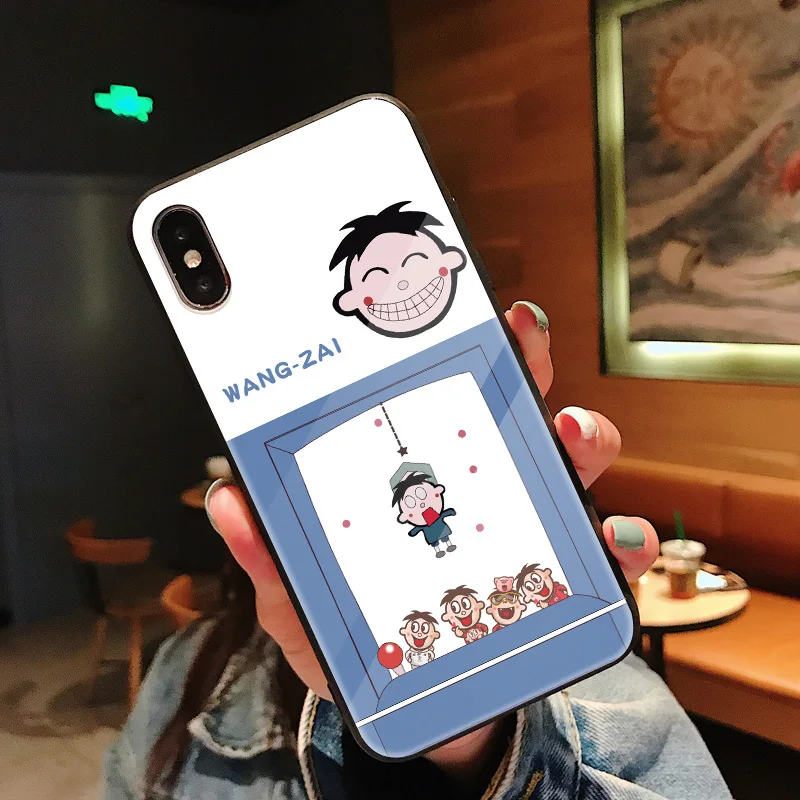 Силиконовый чехол для iPhone X, чехол, стеклянный чехол, задняя крышка, чехол для iPhone X, полная защита, цветок, мультяшный элемент