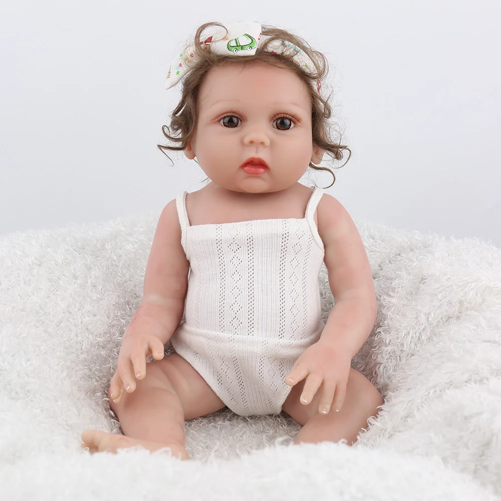 Полностью мягкие силиконовые куклы Reborn Baby, 18 дюймов, 48 см, милые игрушки для ванной, детские игрушки, Bebe Infant, милые игрушки для новорожденных Boneca, детский подарок на день рождения