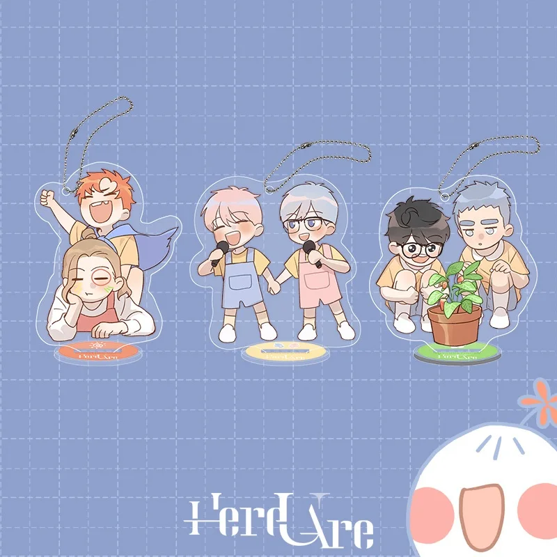 3 Designs Comic Here U Are Acrylic Stand Yu Yang Li Huan Figure Model Plate Holder Key Chain Pendant Fans Gift Badge Holder Accessories Aliexpress