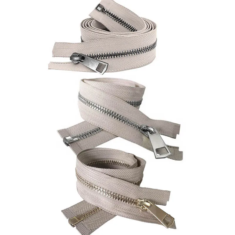Multi-Size High-Quality Colorful Open-End Auto Lock Metal Zipper for DIY Crafts and Fashion Projects