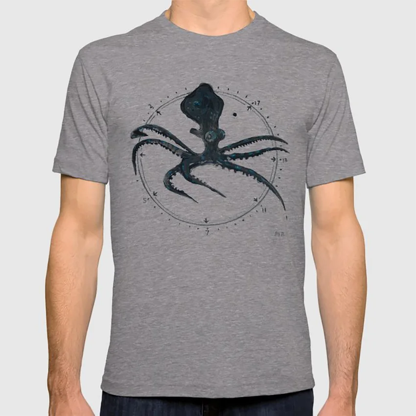 Cephalopod Prime футболка для черчения сюрреалистический cephalopod осьминог Кальмар океан prime круг геометрические инопланетяне
