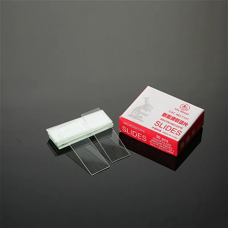 

Microscope Slides Ground Edges Micro Slides Glass 25.4*76.2mm (1''x3'') Microscope Accessories Clear Glass 50 / PK