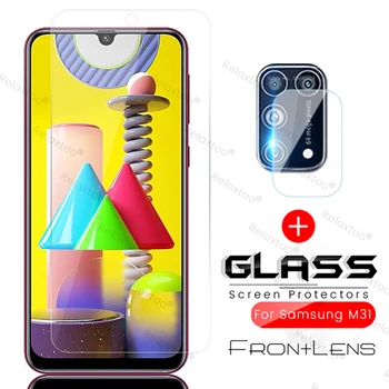 

2in1 samsumg m31s glass camera glass for samsung galaxy m31 m 31 s 31s 2020 sm-m315f/ds 6.4'' sm-m317f/ds 6.5'' protective film