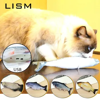 

30CM Electronic Pet Cat Toys Electric USB Charging Simulation Fish Toys for Dog Cat Chew Interactive Playing Biting Pet Product