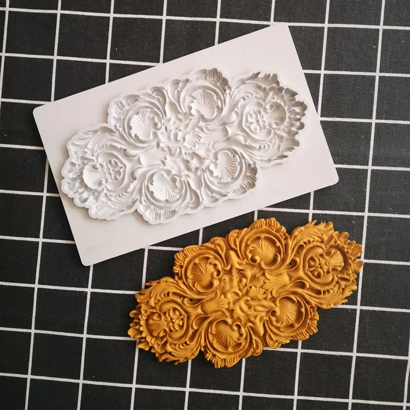 Gumpaste силиконовая форма для помадки тисненая шоколадная помадка торт кружево украшение инструмент пластырь для ароматерапии Глина Инструменты
