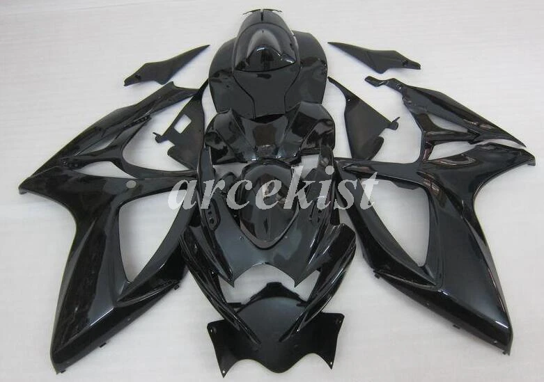 4 подарка Новые ABS Обтекатели наборы подходят для Suzuki 2006 2007 GSXR600 GSXR750 Обтекатели набор GSXR 600 750 K6 K7 06 07 все черные глянцевые