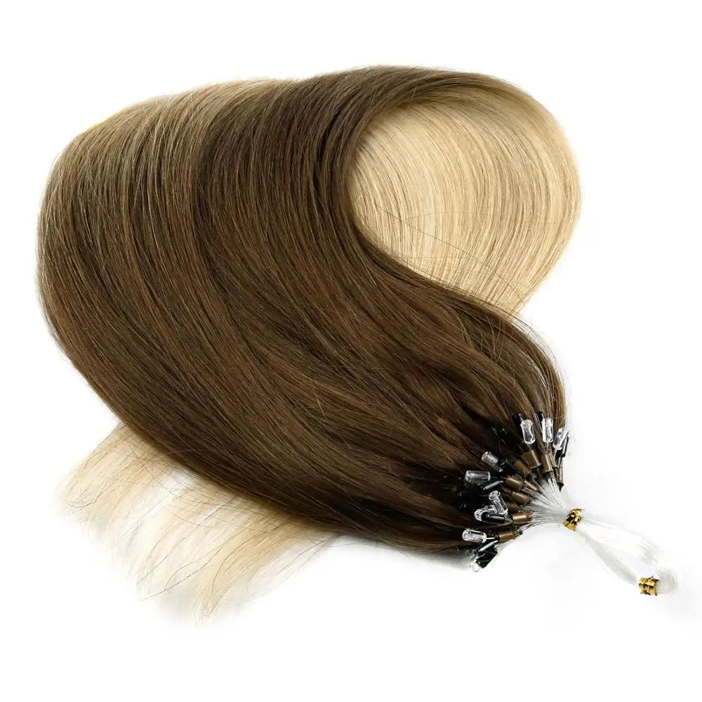 Neitsi петля микро кольцо машина сделанная remy волосы для наращивания человеческие волосы прямые Омбре пианино цвет микро звенья 2" 50 см 1 г/локон 50 г
