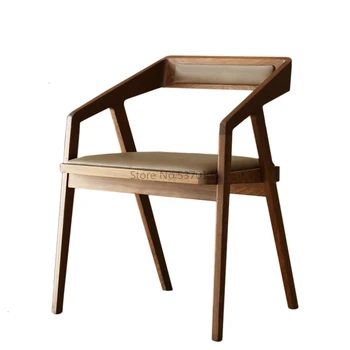 

Nordic solid wood chair modern minimalist office computer home back dining theme restaurant lounge