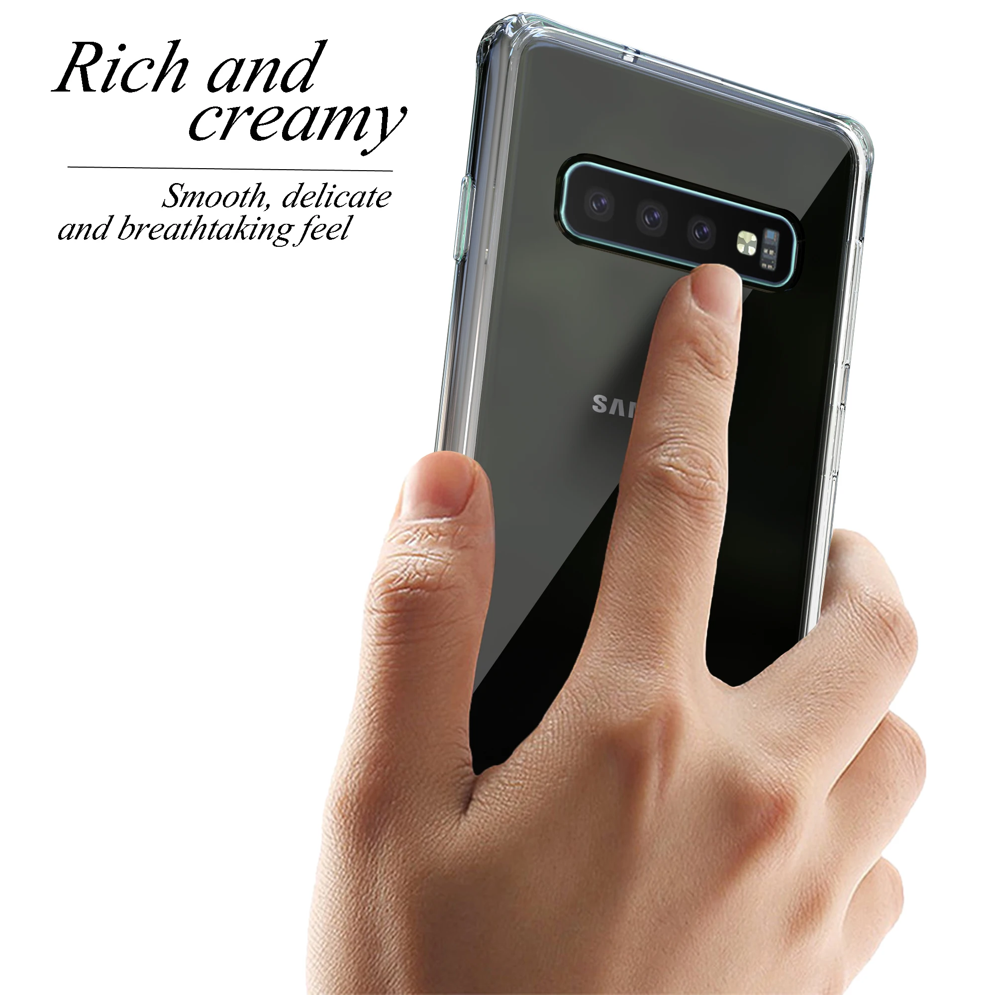 9H Tempered Glass Case for Samsung Galaxy S10 Note 10 Plus Crystal Clear Hard Cover for Samsung A50 Bumper Case for Samsung S10e