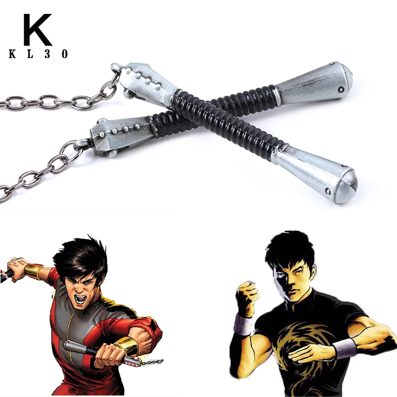 Asian Comic Shang Chi Keychain Protagonist Weapon Nunchaku Key Chain
