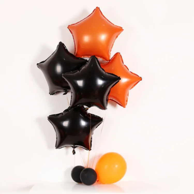 18 &quotfive star light plate aluminum balloon Halloween mall activities decorated with automatic sealing float air ball | Дом и сад