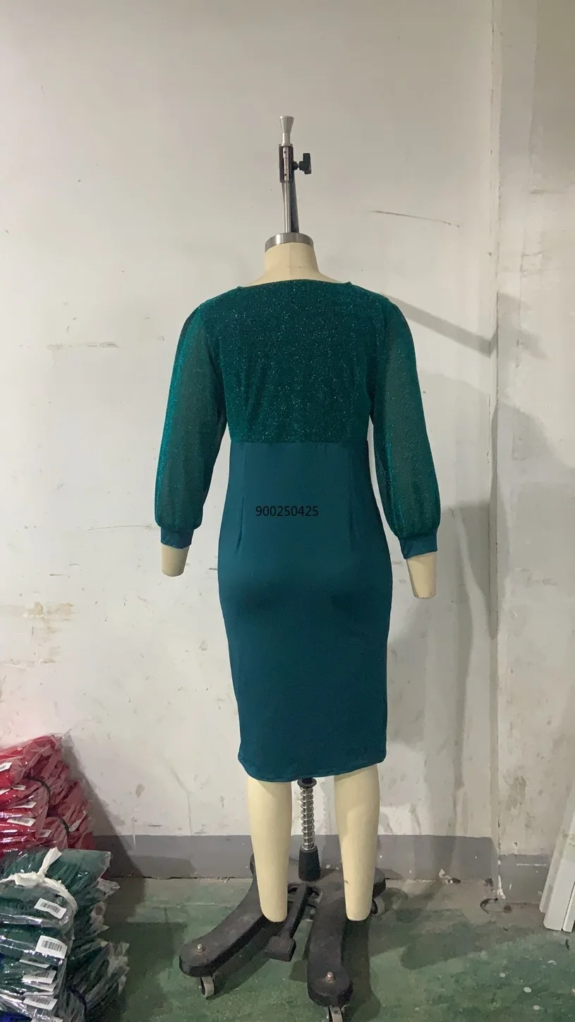 Размера плюс Африканское платье для женщин супер эластичное вечерние легающее