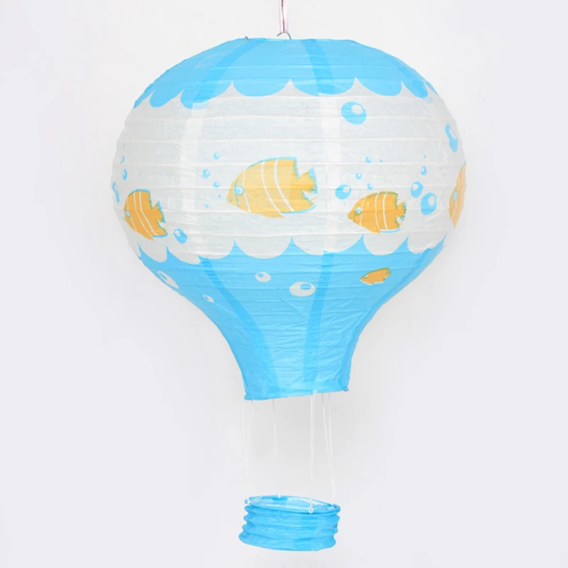 18 New Santa Claus Elk Hot Air Balloon 12 inch Paper Lantern Lampshade For Kids Birthday Party Wedding Christmas Decor - Цвет: 18
