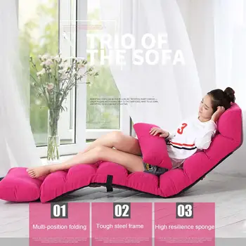 

Single Lazy Sofa Japanese Style Casual Adj. Settee Back Foldable Meditation Seating Chair Cushion For Indoor Floor Bay Reading