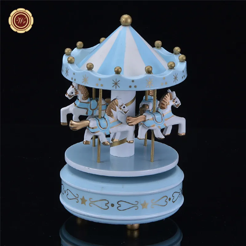3 Круглые музыкальные шкатулки Merry-go-round, геометрические музыкальные украшения для детской комнаты, подарки унисекс, Деревянная Рождественская карусель, коробка для домашнего декора, 1 шт - Цвет: 3