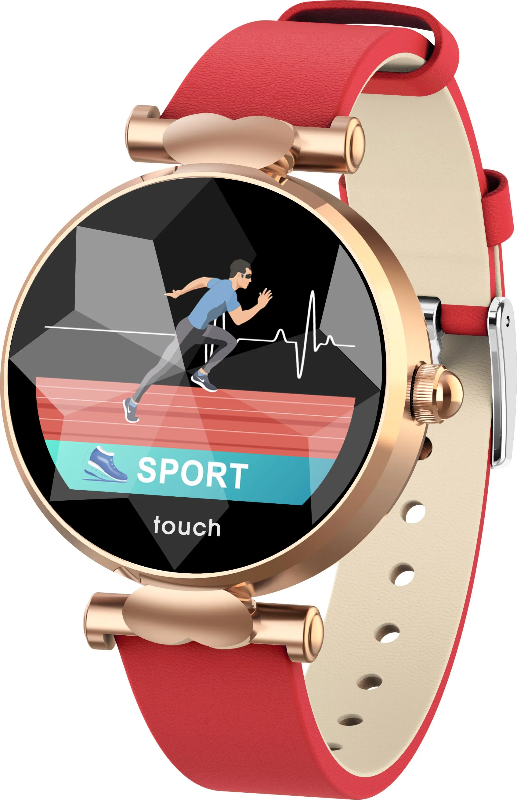 Смарт-часы B80, водонепроницаемые, спортивные, для iphone, телефона, умные часы, монитор сердечного ритма, функции кровяного давления для женщин, мужчин, детей - Цвет: red