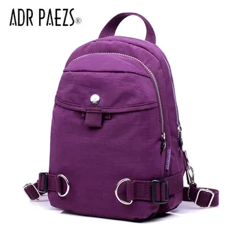 

2020 Nylon Waterproof Small Backpack for Teenage Girls Mochila Feminina Casual Solid Women Schoolbags Pocket Daypack Sac A Dos