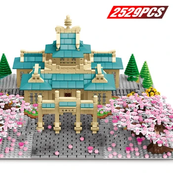 

Building Blocks Technic Sets Girls Friends City Idea Creator Expert Wuhan University Cherry Tree Bricks Toys for Children Gift