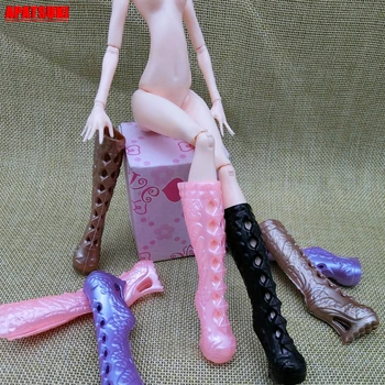 

3pairs/lot Mix Colors Plastic High Heel Shoes For Monster High Dolls High Boots Hole Shoes For Monster Dolls Accessories Kid Toy
