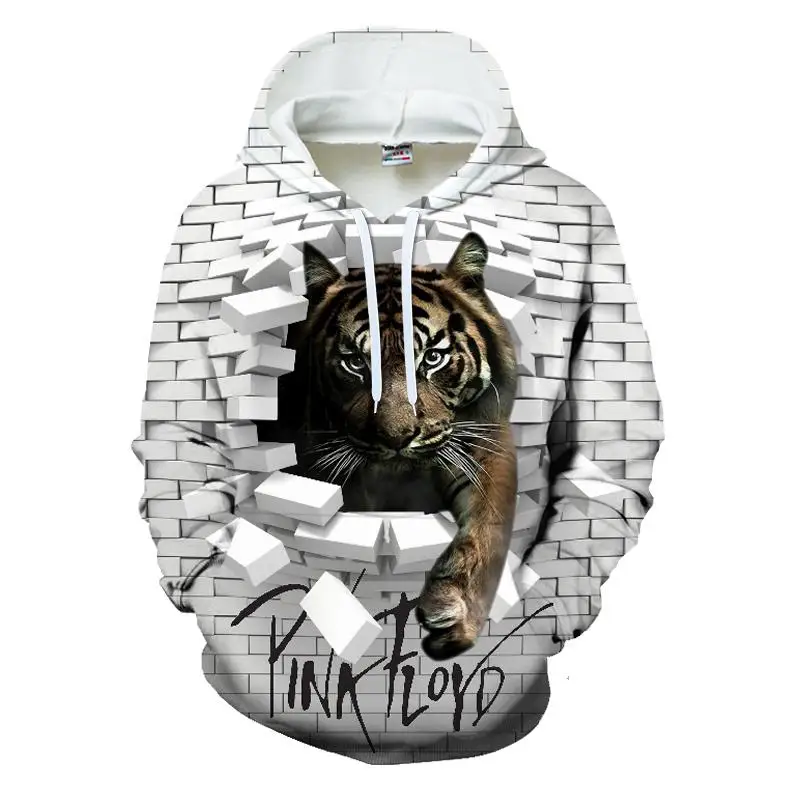 

2019 New Hoodie Men Tiger Printed 3D Hoodies Sweatshirt Men Hoodie Tracksuits Brand Funny Pullover Male Coat Velvet Hoody Tops