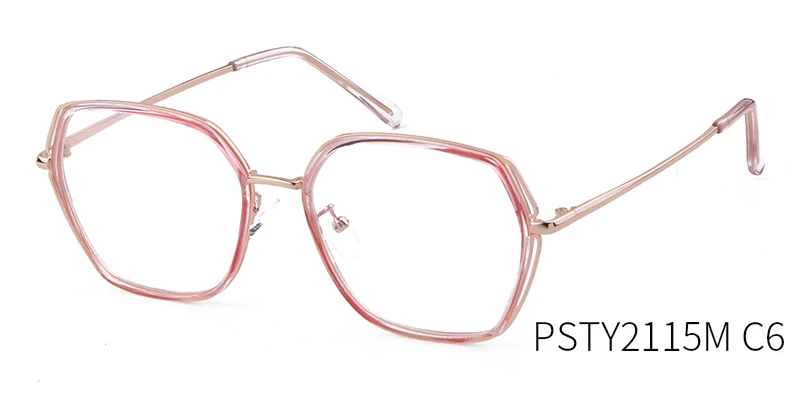 Ladies Cat Eye Glasses Frames For Women Men Metal frame Optical Fashion Eyewear Computer Glasses oculos de grau feminino - Frame Color: C6 Gold TR Pink