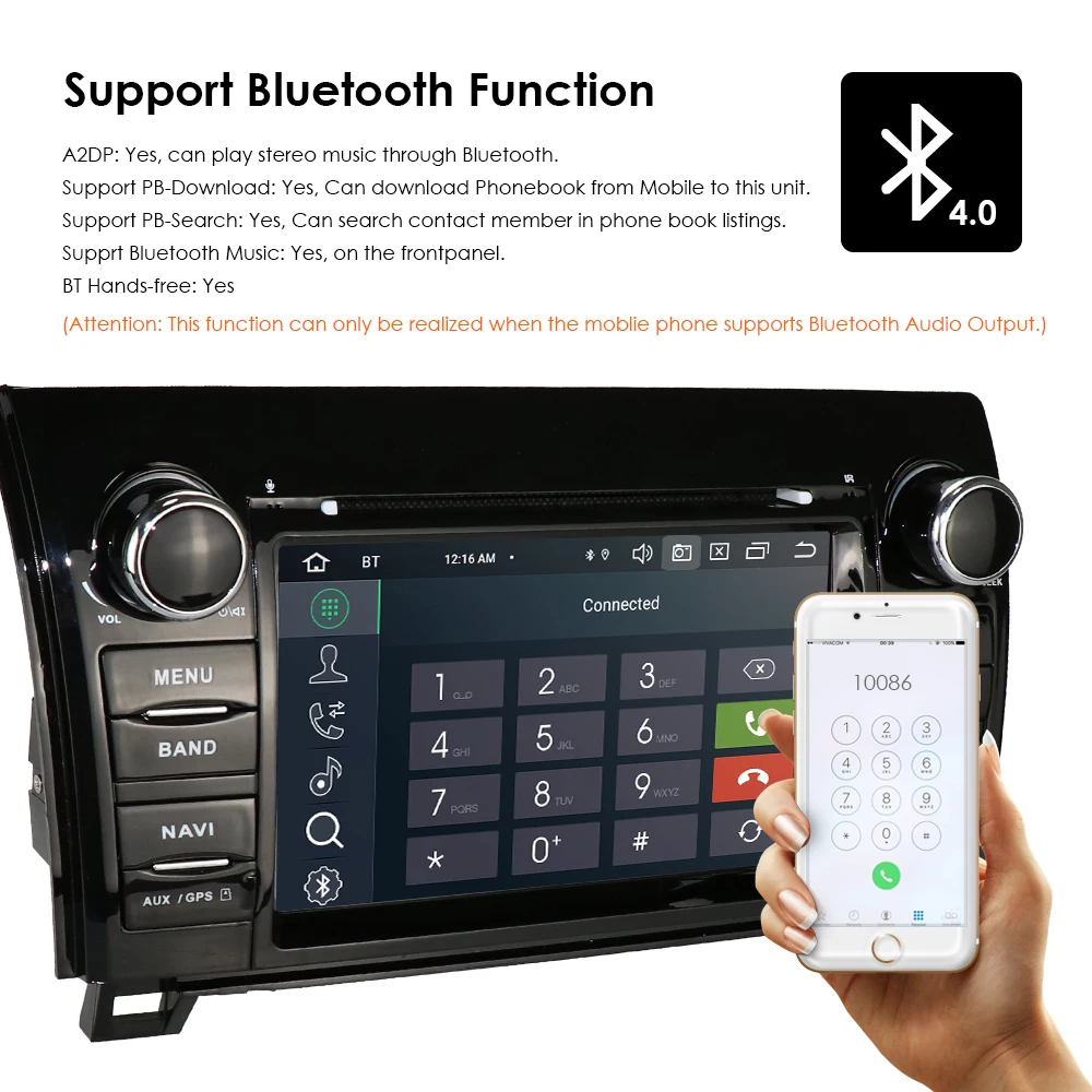 2 Din Android 9,0 8 Core dvd-плеер для автомобиля для Tundra Sequoia gps навигации радио стерео WI-FI 4G ТВ данные беспроводного обмена+ задняя Камера