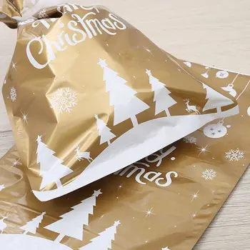 

30PCS Christmas Gift Bags with Ribbon Ties for Christmas Party Xmas Holiday 67JB