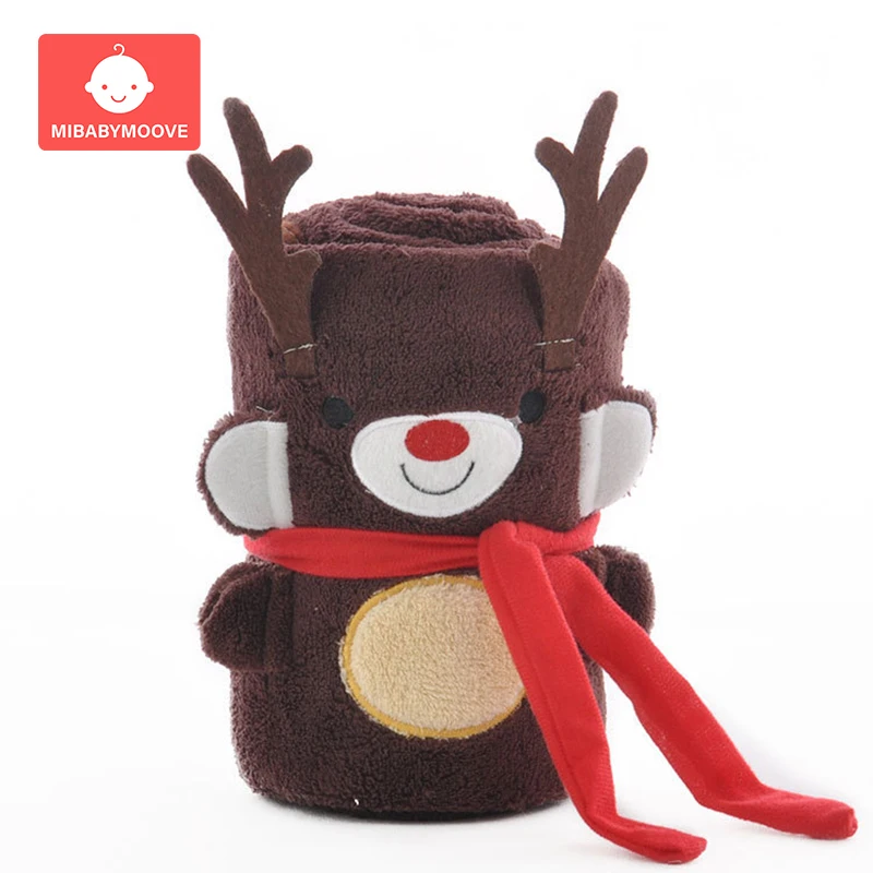 

Cute Animal Coral Cashmere Baby Blanket Winter Soft Comfortable Infant Stroller Wrap Swaddling For Newborn Baby Bedding Blanket