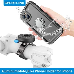 Duurzame Aluminium Waterdichte Telefoonhouder voor Motorfietsen en Fietsen