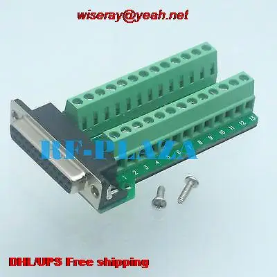 

DHL/EUB 30pcs DB25 D-sub female 25pin port Terminal block converter PCB Breakout 2 row screw-A6