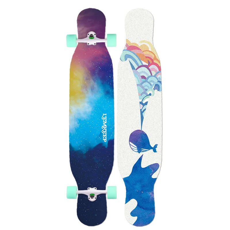 MS414 Dream Ⅱ 117 см/46in многоцветная печать Griptape dancing Street Longboard Abec-9 высокоскоростной хромированный стальной подшипник - Цвет: 14