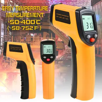 

IR Infrared Thermometer Non-Contact Temperature Meter Gun Handheld Digital LCD Industrial Outdoor Laser Pyrometer IR Thermometer