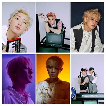 

26Pcs Korean EXO-SC Crystal Card Stickers DIY Bus ID Waterproof Scrub Card Kpop Fans 1 Billion Views Park Chanyeol Oh Se Hun