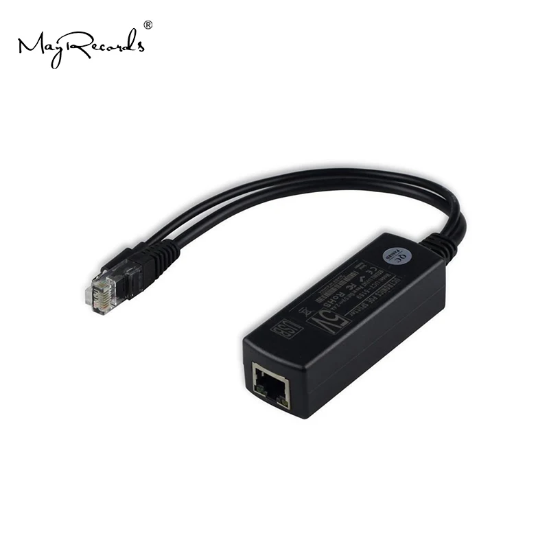 Популярный PoE сплиттер питания через Ethernet 48V до 5V 2.4A Micro USB адаптер 12W