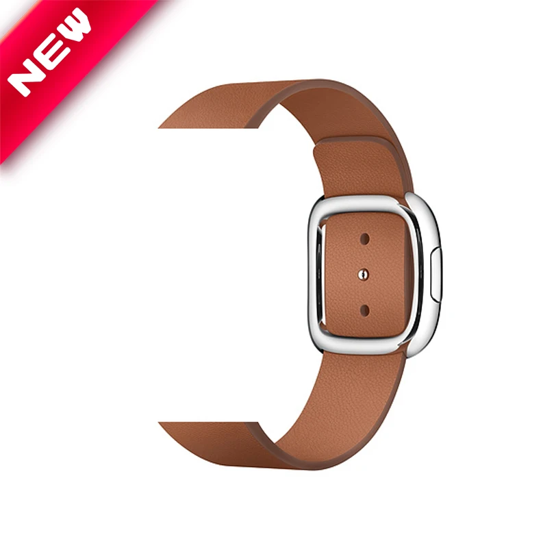 Saddle brown Кожаный чехол с магнитным замком и ремешок для наручных часов Apple Watch 5 серии ремешок для iwatch, версия 5/4/3/2 серии 44 мм 40 мм, 42 мм, 38 мм, версия современный ветер Магнитный кожаный str - Цвет ремешка: Saddle brown