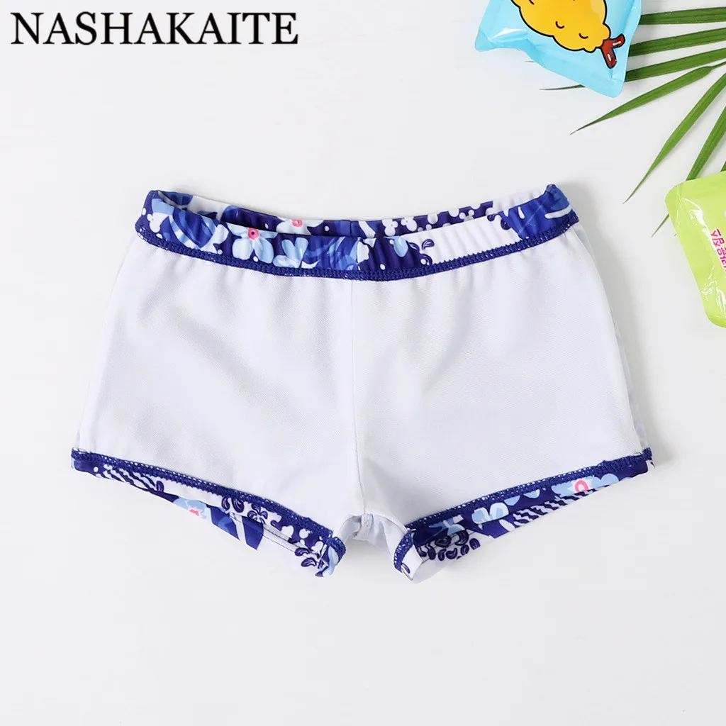 NASHAKAITE пляжные шорты для папы и сына; пляжные шорты с тропическим принтом в виде листьев; Семейные плавки для мужчин и мальчиков
