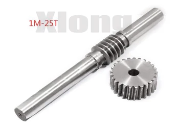 

Outer diameter: 28mm 1M-25 Teeths Inner Hole: 6mm Reducer Worm Gear Worm Large Transmission Ratio 45# Steel Turbine Worm 0.07g