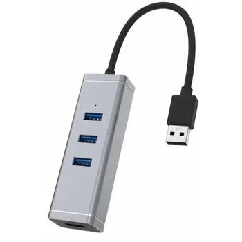 

1PC Aluminum Usb A Adapter With 4 Usb 3.0 Ports Ulc13W03 Input Usb3.0 A Adapter 4 X Usb3.0 Output Usb3.0 5Gbps