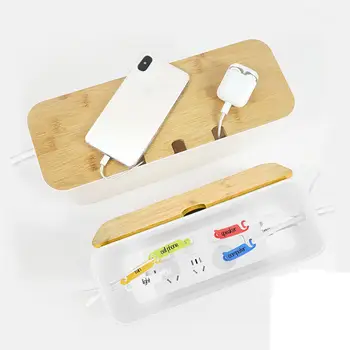 

Cable Storage Box Charger Socket Organizer Multifunctional Dustproof Finishing Box Desktop Network Line Bin Home