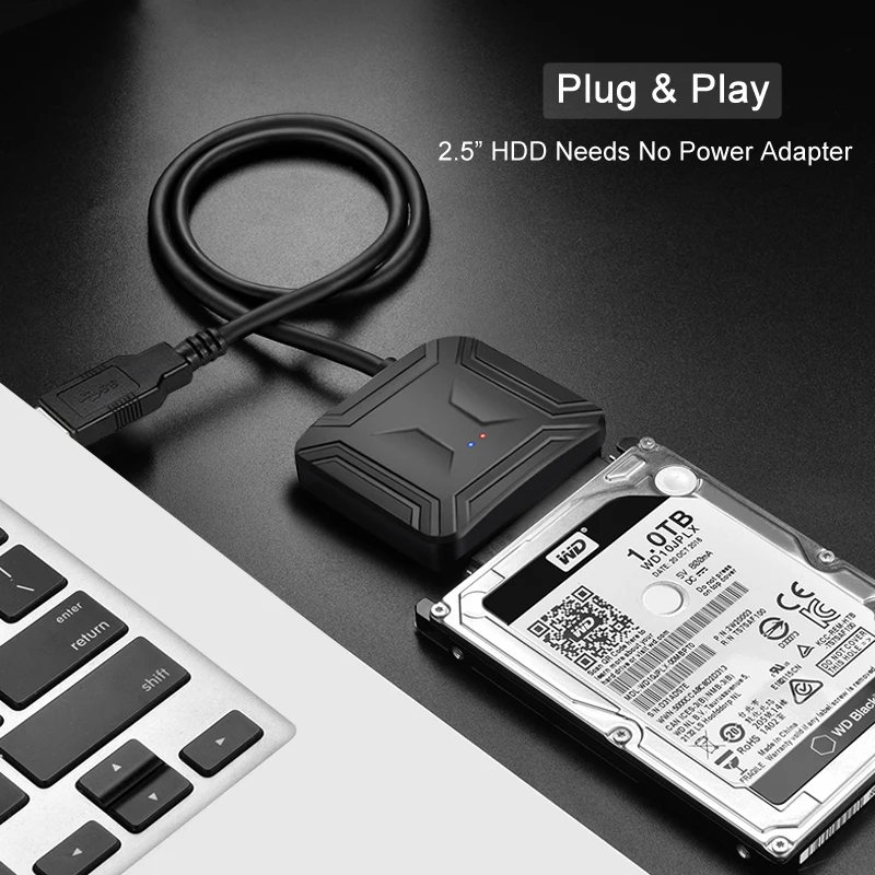USB 3,0 на SATA III Кабель-адаптер с UASP SATA на USB конвертер для 2," 3,5" жесткого диска HDD и твердотельных дисков SSD