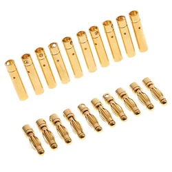 Connecteur banane mâle/femelle, plaqué or, pour batterie RC, Original, authentique, 20 pièces/lot, 4.0mm 4mm, prise ESC (10 paires) 