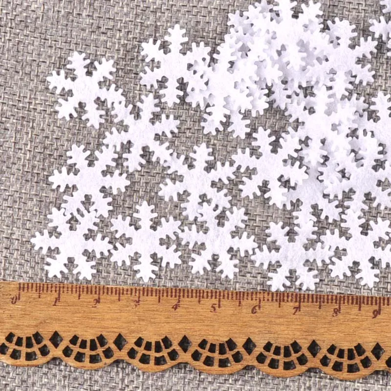 100pcs/lot Mixed Applique Polyester Felt Christmas Snowflake Patch