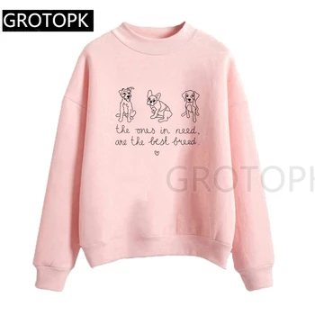 

Female Sweatershirt The Ones In Need Are The Best Breed Tumblr Style Women Hoodies Harajuku Kawaii Pink Hoodie Fashion Pullover